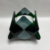 Green Checkerboard Glass Decor | Candle Holder in Decorative Objects by Sand & Iron