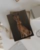 Earthy Woodland Hare Art Print, Brown Sepia Rabbit Wall Art | Prints in Paintings by The Ugly Cat Studio