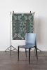 Indian Floral Waxed, Charcoal | Fabric in Linens & Bedding by Philomela Textiles & Wallpaper. Item composed of cotton