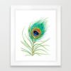 Peacock Feather | Prints by Brazen Edwards Artist. Item made of canvas with paper