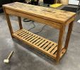 Custom ordered pecky sinker cypress entry table | Console Table in Tables by Pelican State Woodworks