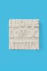 I Love London Town 5"x5" | Mixed Media in Paintings by Emeline Tate. Item composed of canvas and synthetic