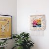 RAINBOW SQUARE woven wall hanging | Macrame Wall Hanging in Wall Hangings by Nova Mercury Design. Item composed of cotton and fiber