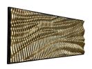 "Gilded Radiance" Parametric Wood Wall Art Decor/100% Wood | Wall Sculpture in Wall Hangings by ArtMillWork Design. Item made of wood