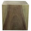 Haussmann® Wood Cube Table 18 in SQ x 18 in High Hollow | Coffee Table in Tables by Haussmann®