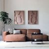 Diptych Wall Art Set (2 pieces) - Textured Plaster Sculptures - Pink Peach - Girls Room Decor | Wall Sculpture in Wall Hangings by Vaiva Art Atelier