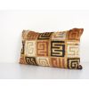 Gold Silk Ikat Velvet Pillow, Silk Ikat Lumbar Cushion Cover | Pillows by Vintage Pillows Store