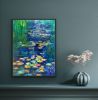 Blue Lily River | Oil And Acrylic Painting in Paintings by Checa Art. Item made of canvas