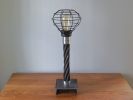 Lift Lamp: Reclaimed Ski Chairlift Cable Desk Lamp | Table Lamp in Lamps by industrial comfort. Item made of steel compatible with contemporary and country & farmhouse style