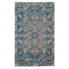 Vintage Blue Turkish Oushak Rug 3'7" X 5'11" | Area Rug in Rugs by Vintage Pillows Store. Item made of cotton with fiber
