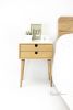 White Nightstand / Bedside Table | Storage by Manuel Barrera Habitables. Item made of oak wood compatible with scandinavian style