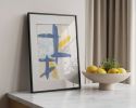Slate 2 | Original Framed Abstract Paper Painting | Oil And Acrylic Painting in Paintings by Abby May