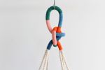 Color Block Sculptural Macrame Plant Hanger – 28” Limited Edition Hanging Planter | Plants & Landscape by Freefille