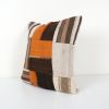 Ethnic Turkish Kilim Pillow Cover, Square Patchwork Cushion | Pillows by Vintage Pillows Store
