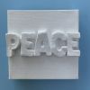 Peace 4" x 4" | Mixed Media in Paintings by Emeline Tate. Item made of canvas & synthetic