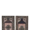 Hand Knotted Turkish Small Rug Mat Distressed Rug | Rugs by Vintage Pillows Store. Item made of cotton & fiber