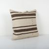 Vintage Striped Organic Pillow, Handwoven Turkish Kilim Pill | Cushion in Pillows by Vintage Pillows Store