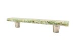 Pebble Pistachio Cream 4” CC Pull | Hardware by Windborne Studios. Item composed of stone and glass