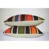 18" X 24" Pair Geometrical Aztec Turkish Kilim Pillow Cover | Sham in Linens & Bedding by Vintage Pillows Store. Item made of cotton with fiber