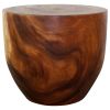 Haussmann® Wood Oval Drum Table 20 in Diameter x 18 in | Coffee Table in Tables by Haussmann®