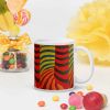 Coffee Mug - No Brake Zone - Op Art Geometric Motion | Work by Eman's Gallery
