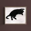 Minimalist Black Cat Art Print, Scandinavian Style Wall Decor | Prints in Paintings by The Ugly Cat Studio