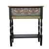 William Morris Strawberry Thief Console Table – Handcrafted Narrow Entryway Table with Drawer | Tables by Birds and Gardens Inc. Item made of maple wood works with mid century modern & country & farmhouse style