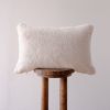 Cream Faux Fur Lumbar Pillow 16x24 | Pillows by Vantage Design