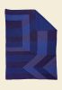 Geometric Blanket in Blue/Purple | Linens & Bedding by BOI. Item made of cotton works with contemporary style