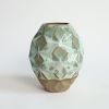 Oblique in Coral Green | Vase in Vases & Vessels by by Alejandra Design. Item composed of ceramic