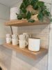 Handcrafted Solid White Oak Floating Shelves | Shelving in Storage by Good Wood Brothers. Item made of oak wood works with minimalism & contemporary style