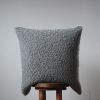 Curly Grey Boucle Pillow 22x22 | Pillows by Vantage Design