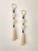 30” Modern Macrame Wall Hanging, Boho Minimalist Fiber Art, Handcrafted Tassel Wall Decor, Contemporary Neutral Home Accent | Wall Hangings by İnanç Yılmaz