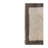 Vintage Organic Wool White and Brown Turkish Shaggy Tulu Rug | Area Rug in Rugs by Vintage Pillows Store