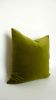 16 x 16 inches // olive green velvet pillow case | Pillows by velvet + linen