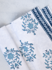 Tablecloth - Lotus (Large), Lotus Blue & Navy | Linens & Bedding by Mended. Item composed of cotton