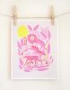 Over and Under Print | Prints by Leah Duncan. Item composed of paper in mid century modern or contemporary style