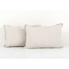 Set of Two Ikat Velvet Pillow, Pair Silk Lumbar Cushion | Pillows by Vintage Pillows Store. Item made of cotton