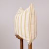 Cream & Yellow Linen Stripe Decorative Pillow 24x24 | Pillows by Vantage Design