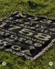 VIN - Ambrosia Typography Jacquard Woven Blanket for the Gar | Linens & Bedding by Sean Martorana. Item composed of cotton