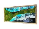 Organic Modern Wall Art Moss Geode-Inspired Resin with Glass | Living Wall in Plants & Landscape by Sarah Montgomery