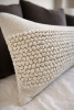 Morena Oversized Lumbar Pillow Cover — Textured Cotton in Cr | Pillows by Busa Designs