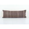 Ethnic Striped Turkish Lumbar Kilim Pillow Cover, Geometric | Cushion in Pillows by Vintage Pillows Store. Item composed of cotton
