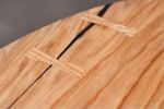 Round Pin Oak Dining Table | Tables by Urban Lumber Co.. Item composed of oak wood & steel