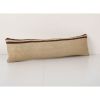 Handwoven White Striped Turkish Kilim Pillow, Organic Hemp B | Cushion in Pillows by Vintage Pillows Store