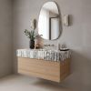 Luxury Calacatta Viola Marble Sink: Fluted Natural Stone Bathroom Vanity | Water Fixtures by AYMARBLEDESIGN LLC