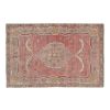 Mid-20th Century Floral Handmade Turkish Anatolian Rug | Area Rug in Rugs by Vintage Pillows Store. Item composed of cotton and fiber