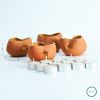 Stara Handmade Terracotta Tealight Holder (Pack of 2) | Candle Holder in Decorative Objects by Lit Lamps - Sustainable Mindful Lighting