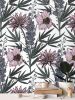 IVI Bouquet - Water Lily, Larkspur, Daisy w/ Cannabis Leaves | Wallpaper in Wall Treatments by Sean Martorana. Item made of paper