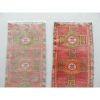 Pair of 2 Oushak Traditional Oriental Small Bedside Handmade | Area Rug in Rugs by Vintage Pillows Store. Item made of fabric & fiber